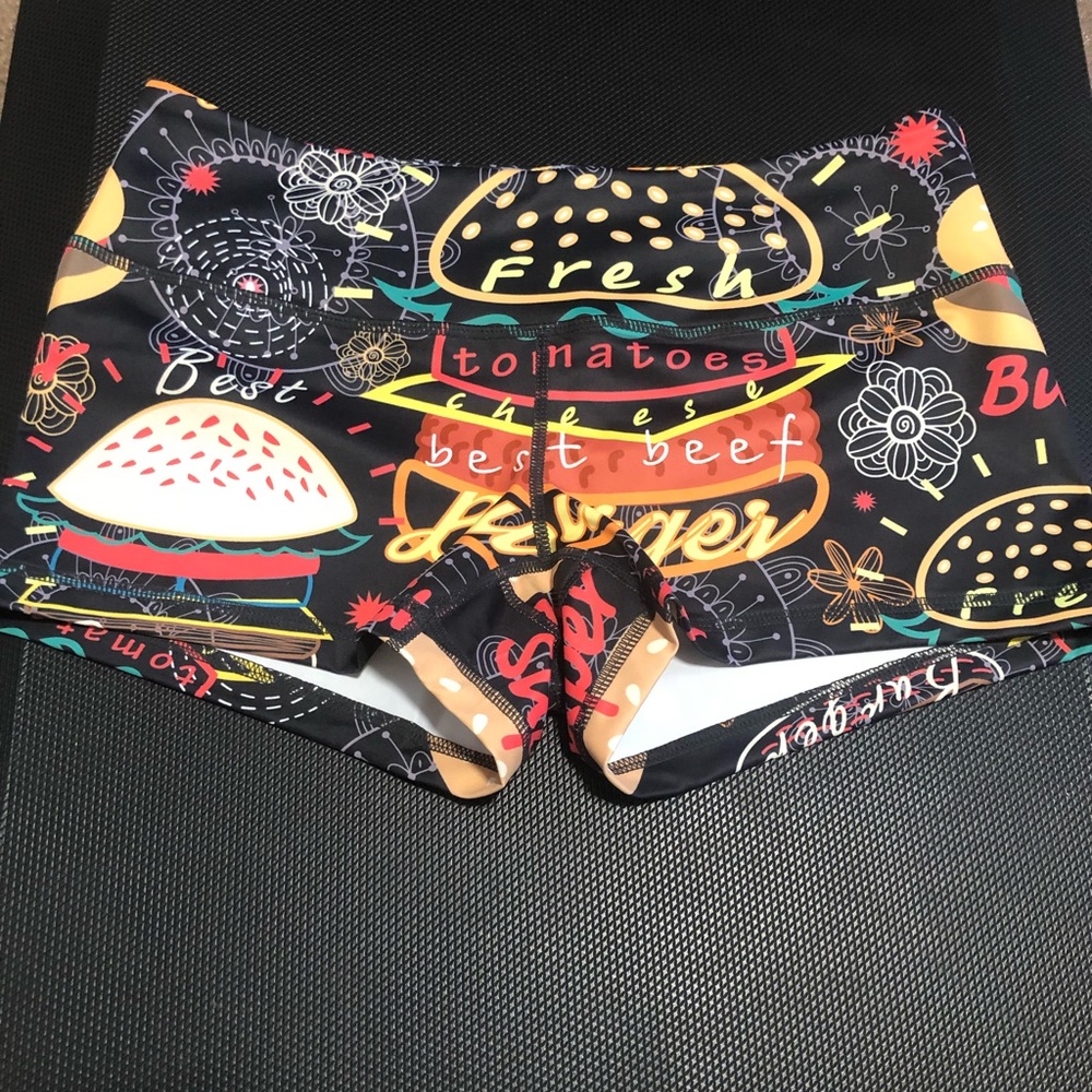 Feed Me Fight Me burger shorts
